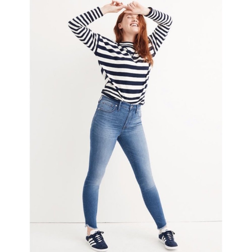 Madewell 27 10" High Rise Skinny Blue Tulip Hem
